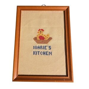 “Marie’s Kitchen” Wooden Framed Kitchen Wall Art